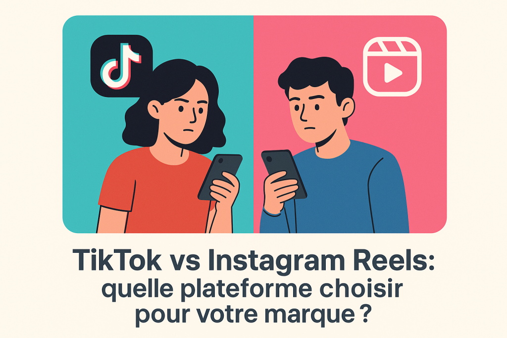 Illustration TikTok vs Instagram Reels