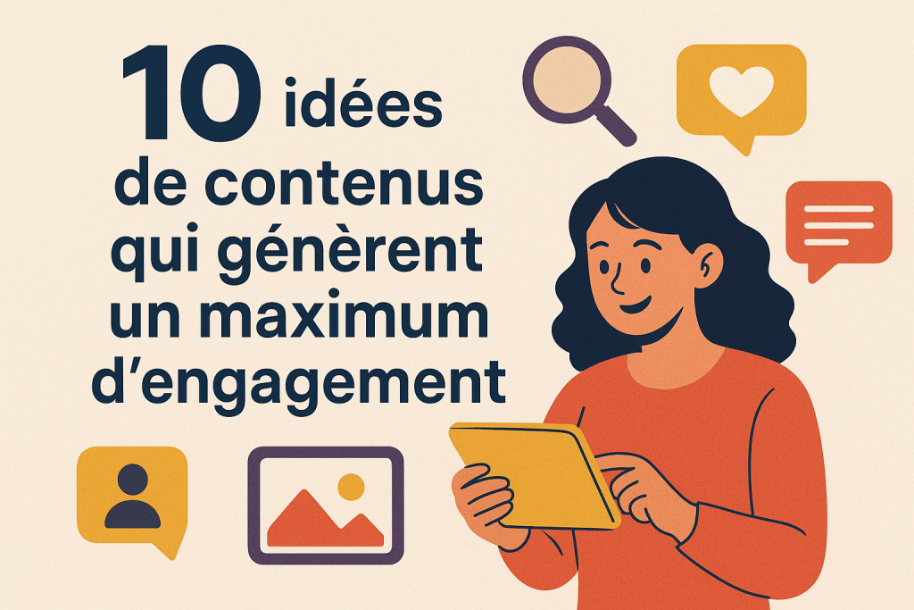 Illustration 10 idées de contenus qui génèrent un maximum d’engagement