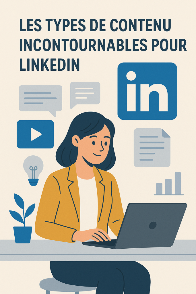 Illustration Les types de contenu incontournables pour LinkedIn