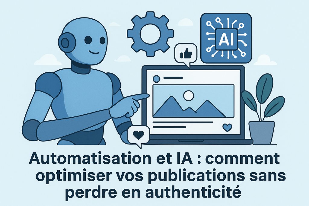 Illustration Automatisation et IA 🤖 : optimiser vos publications sans perdre en authenticité