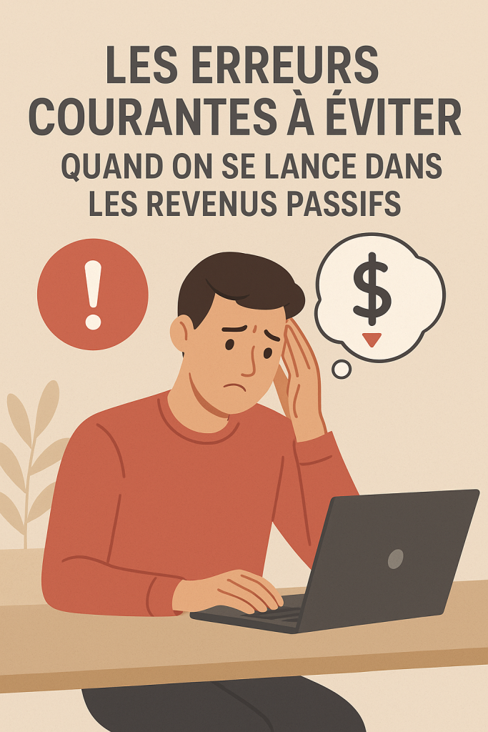 Illustration Les erreurs courantes à éviter quand on se lance dans les revenus passifs