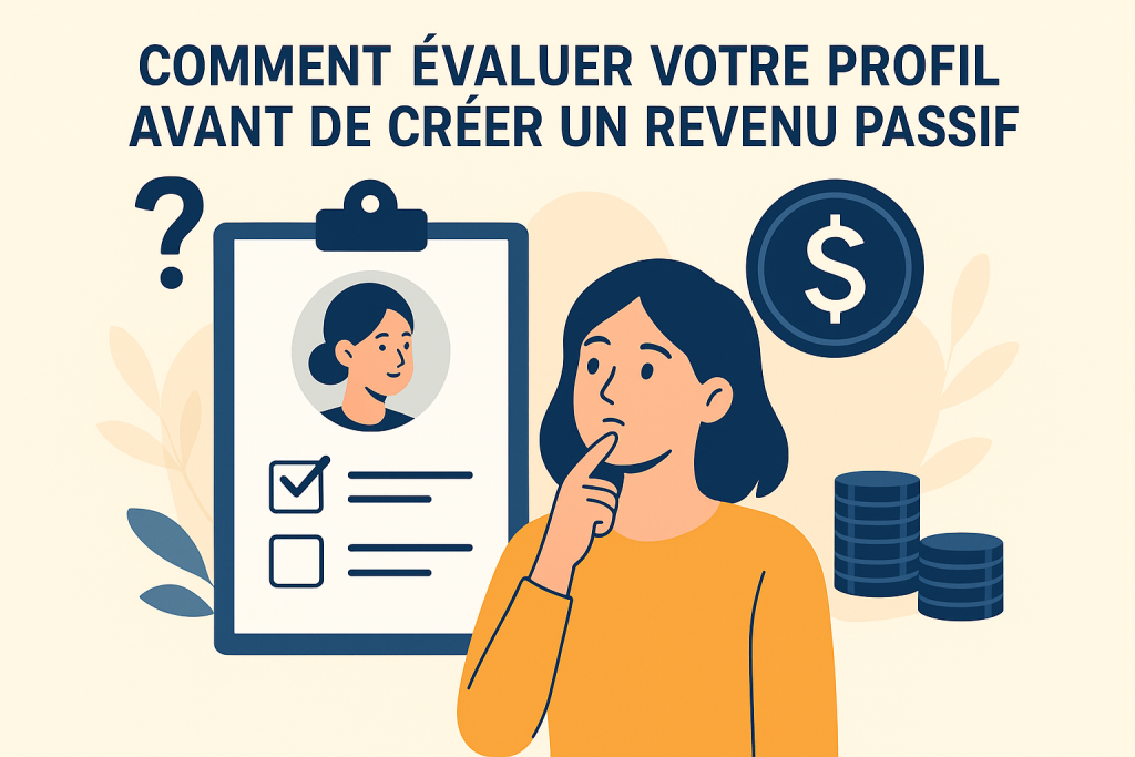 Illustration évaluer votre profil avant de créer un revenu passif