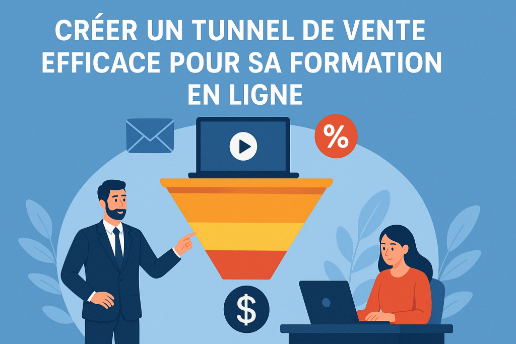 Illustration Créer un tunnel de vente efficace pour sa formation en ligne