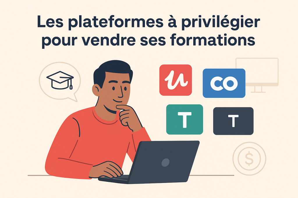 Illustration Les plateformes à privilégier pour vendre ses formations en ligne