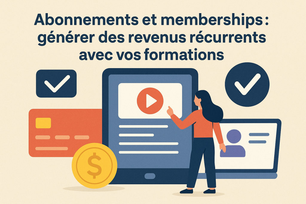 Illustration Abonnements et memberships : générer des revenus récurrents avec vos formations