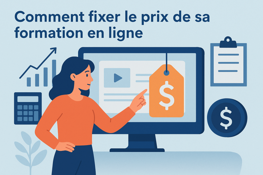 Illustration Comment fixer le prix de sa formation en ligne ?