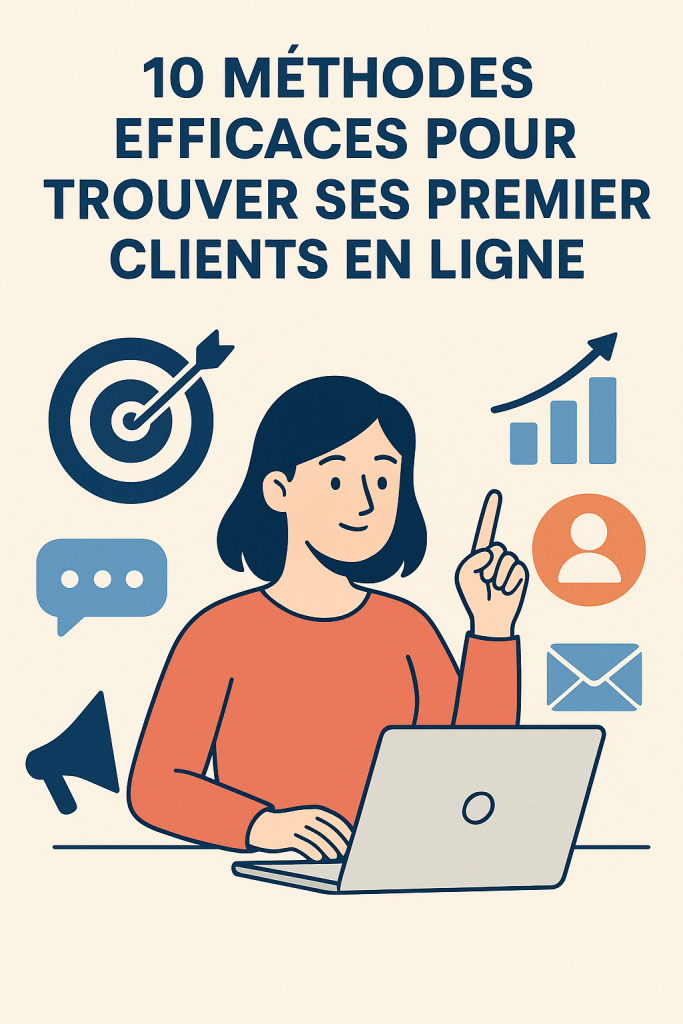 Illustration 10 méthodes efficaces pour trouver ses premiers clients en ligne