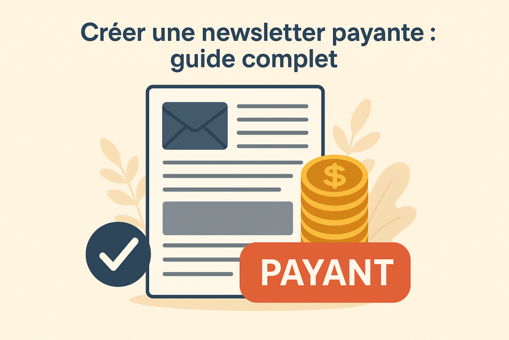 Illustration Créer une newsletter payante : guide complet