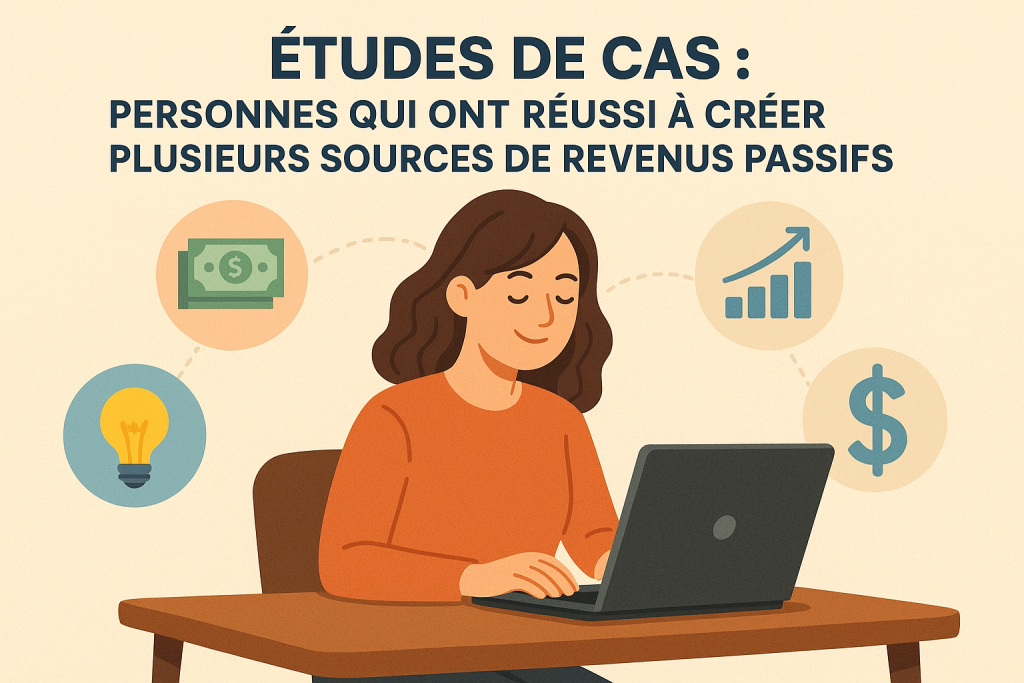 Illustration Études de cas : personnes qui ont réussi à créer plusieurs sources de revenus passifs