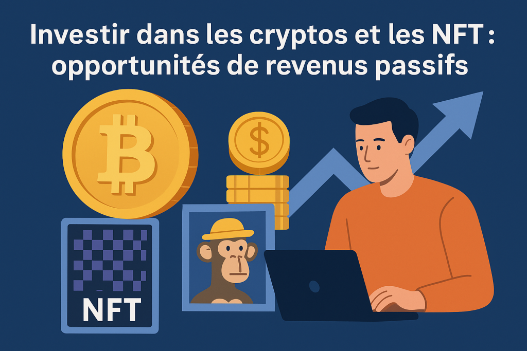 Illustration Investir dans les cryptos et les NFT