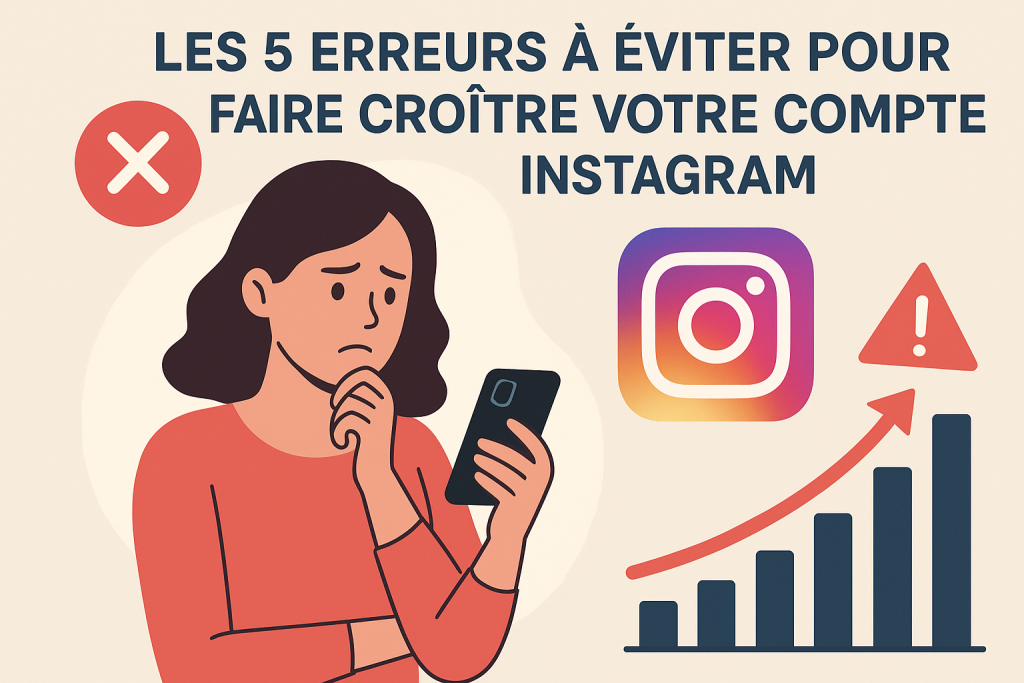 Illustration 5 erreurs à éviter pour faire croître votre compte Instagram