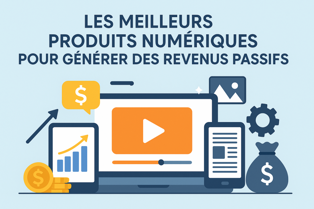 Illustration Les meilleurs produits numériques pour générer des revenus passifs