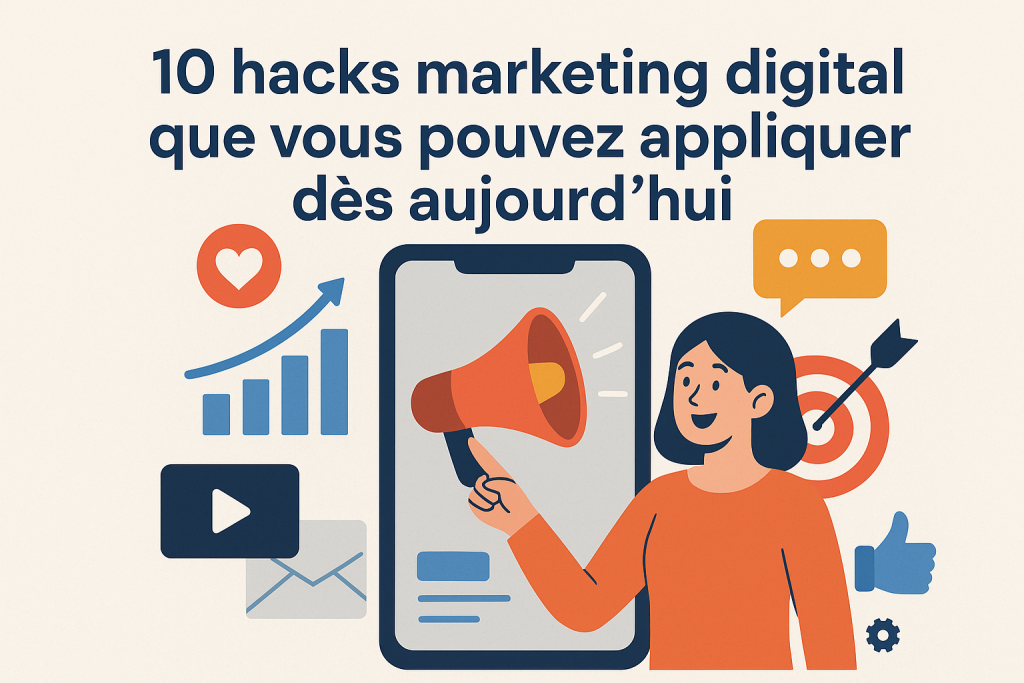 Illustration 10 Hacks Marketing Digital