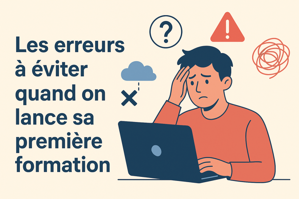 Illustration Les erreurs à éviter quand on lance sa première formation en ligne