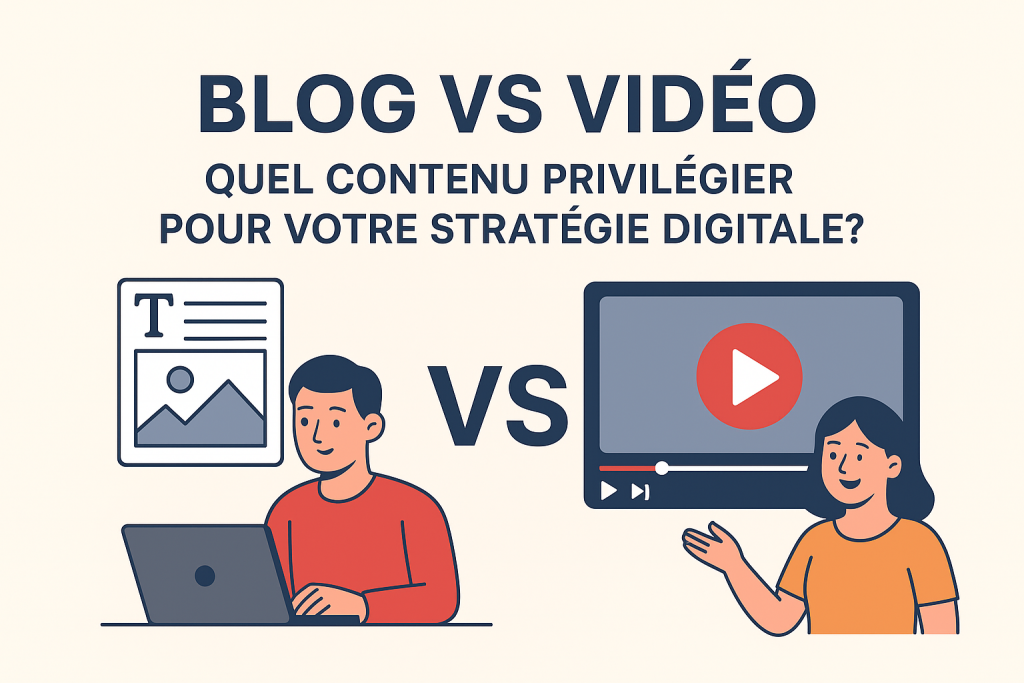 Illustration Blog vs vidéo : quel contenu privilégier pour votre stratégie digitale ?