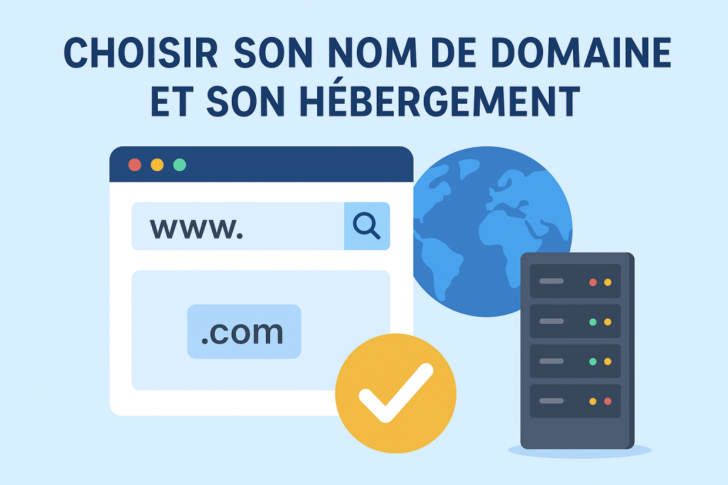 Illustration Choisir son nom de domaine et son hébergement : le guide complet pour bien démarrer son site web