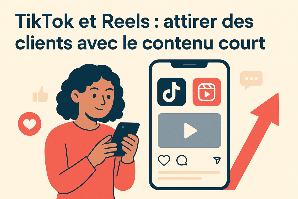 Illustration TikTok et Reels : attirer des clients avec le contenu court 🎥✨