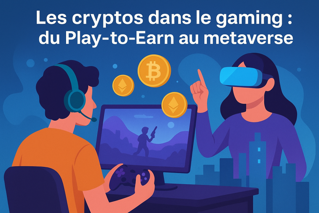 Illustration Les cryptos dans le gaming : du Play-to-Earn au metaverse