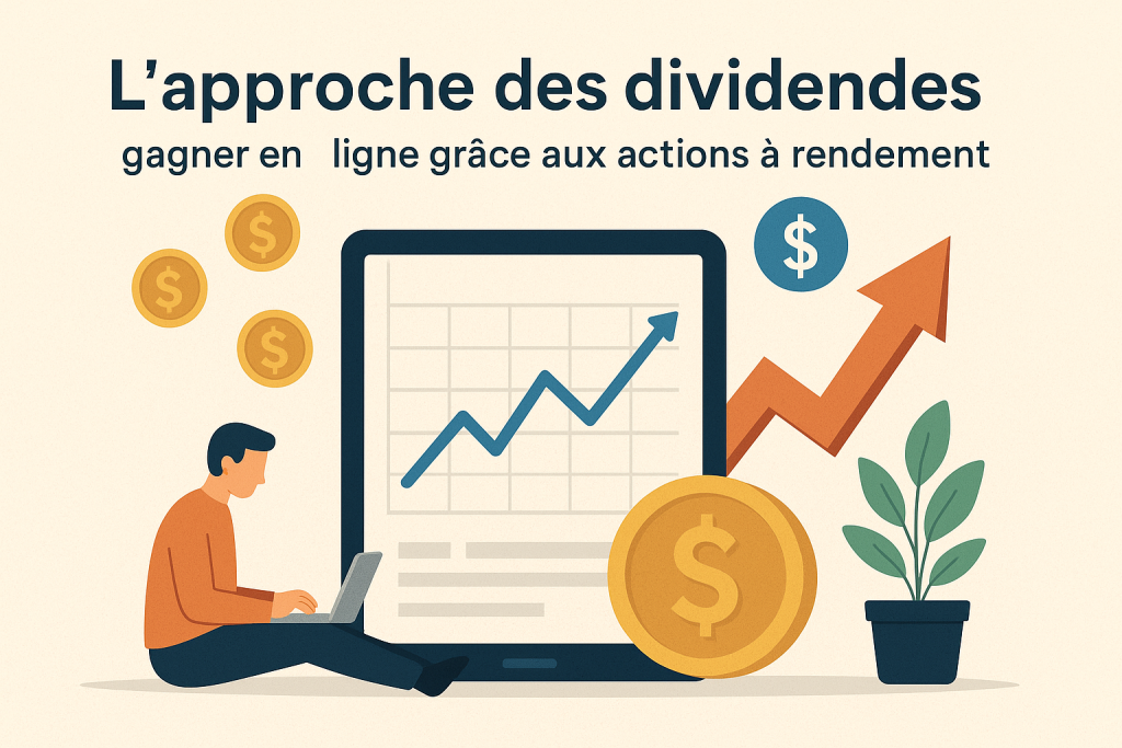 Illustration L’approche des dividendes : gagner en ligne grâce aux actions à rendement