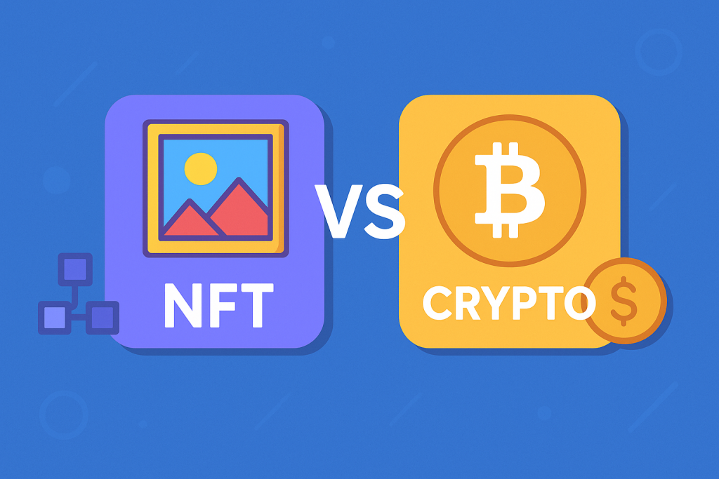 Illustration NFT vs Cryptomonnaie : Comprendre enfin les différences et les enjeux du Web3
