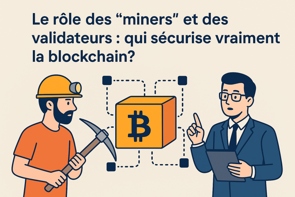 Illustration Le rôle des “miners” et des validateurs : qui sécurise vraiment la blockchain ?
