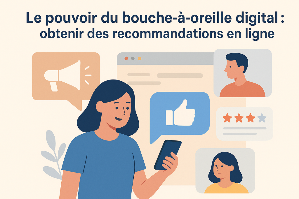 Illustration Le pouvoir du bouche-à-oreille digital : comment obtenir des recommandations en ligne