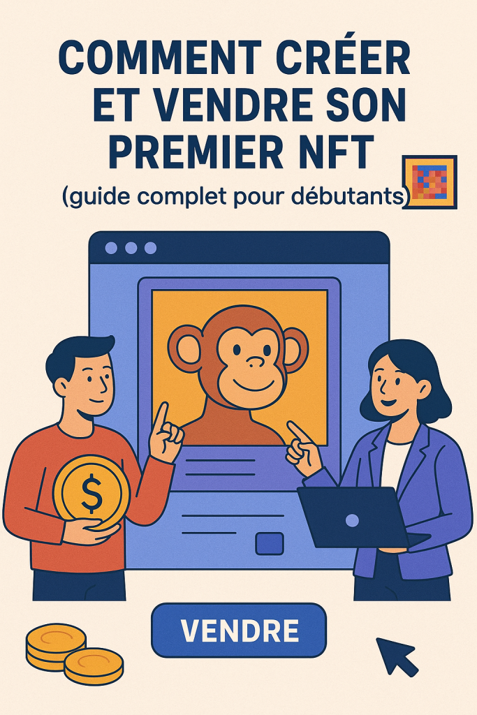 Illustration Comment créer et vendre son premier NFT (Guide ultra complet pour débutants)