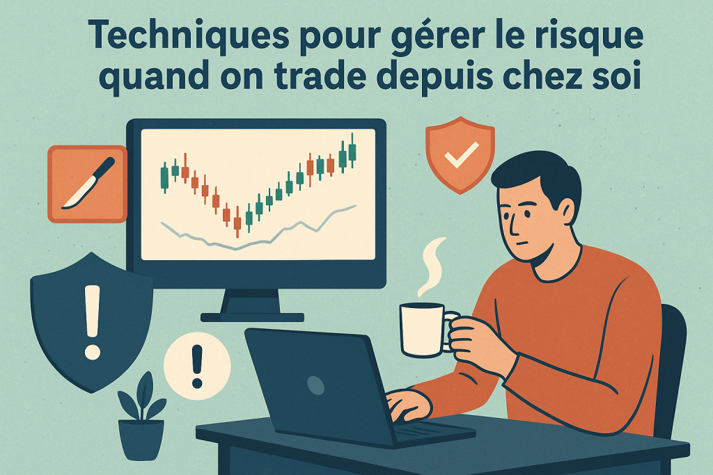 Illustration Techniques pour gérer le risque quand on trade depuis chez soi