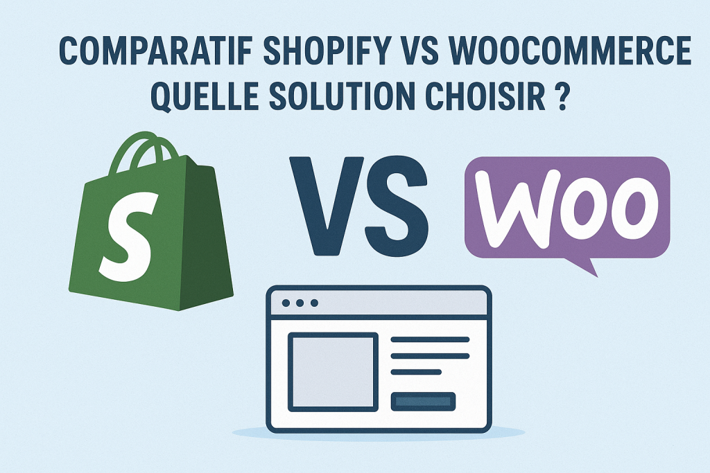 Illustration Shopify vs WooCommerce : le comparatif complet