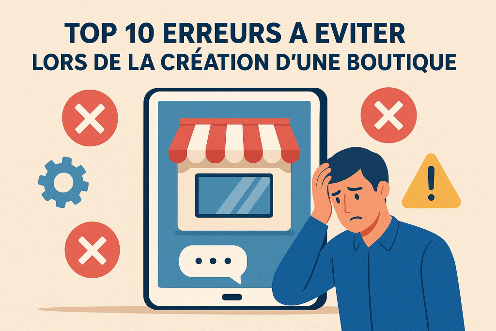 Illustration Top 10 erreurs à éviter lors de la création d’une boutique en ligne