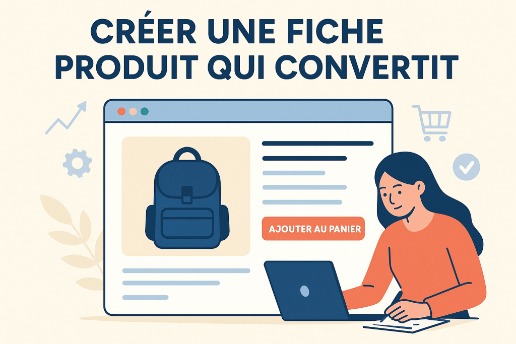 Illustration Créer sa première fiche produit qui convertit : le guide complet