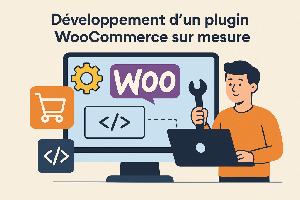 Illustration Développement d’un plugin WooCommerce sur mesure