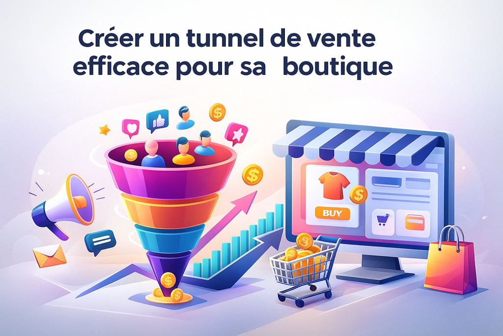Illustration Guide pratique : Créer un tunnel de vente efficace pour sa boutique