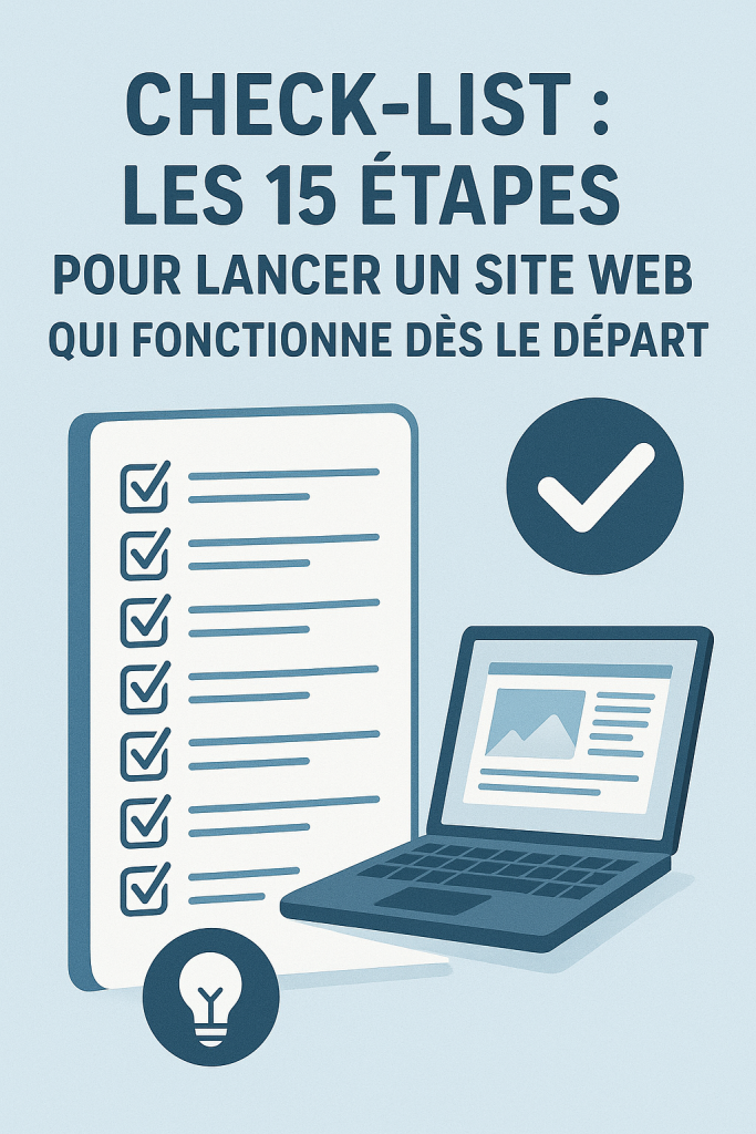 Illustration de 15 étapes pour lancer un site web qui fonctionne