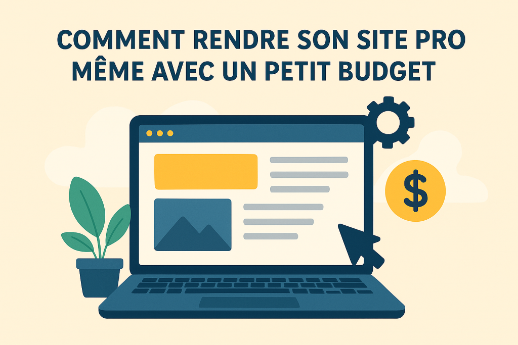 Illustration d'un site "pro" avec un petit budget
