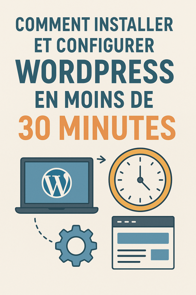 Illustration de comment installer et configurer WordPress en moins de 30 minutes