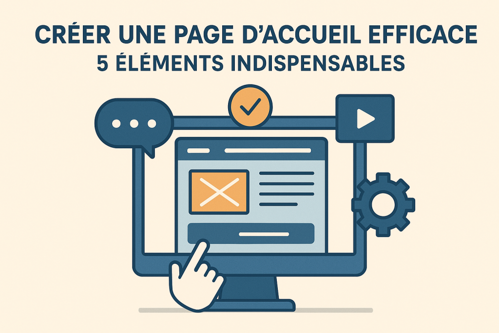 Illustration d'une page d'accueil efficace