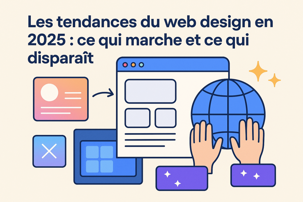Illustration des tendances du web design en 2025