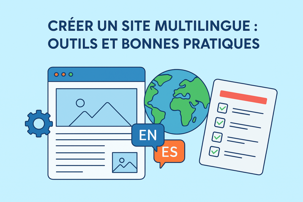 Illustration d'un site multilingue.