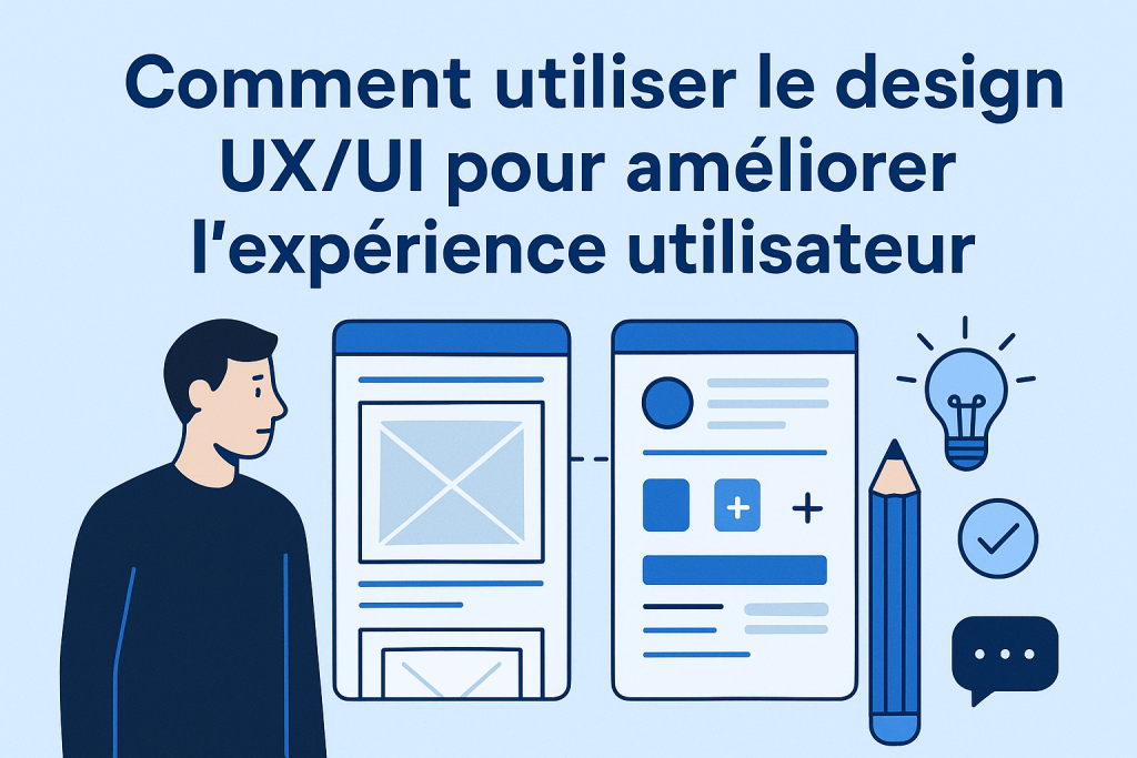 Illustration d'un site Web utilisant le design UX/UI pour améliorer l’expérience utilisateur
