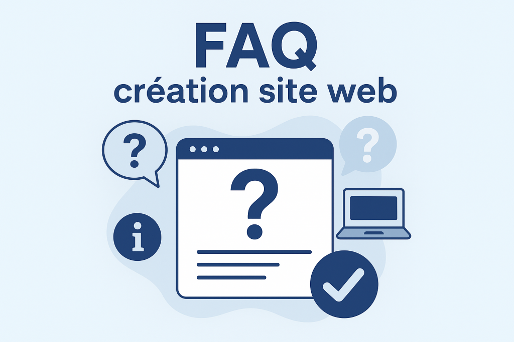 Illustration FAQ des 20 questions que se posent tous ceux qui veulent créer un site web