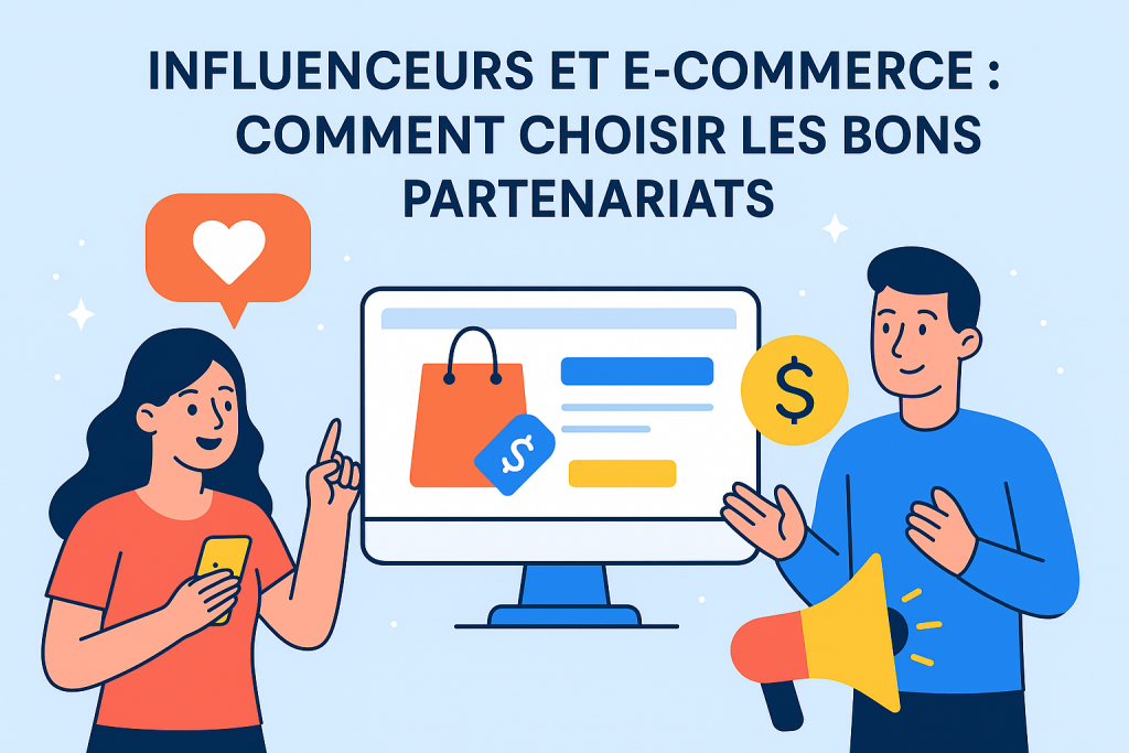 Illustration influenceurs et e-commerce