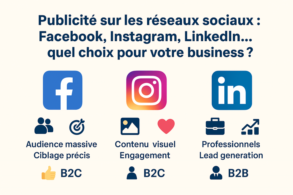 Illustration publicités sur les réseaux sociaux