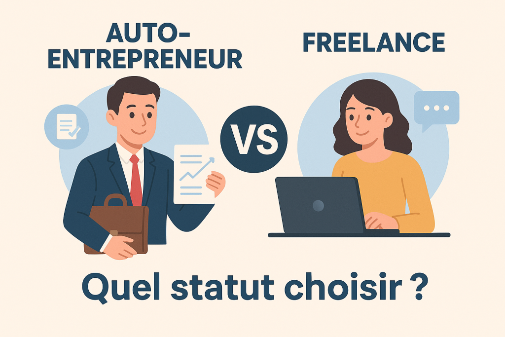Illustration auto-entrepreneur vs Freelance