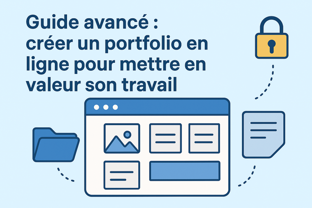 Illustration d'un portfolio en ligne