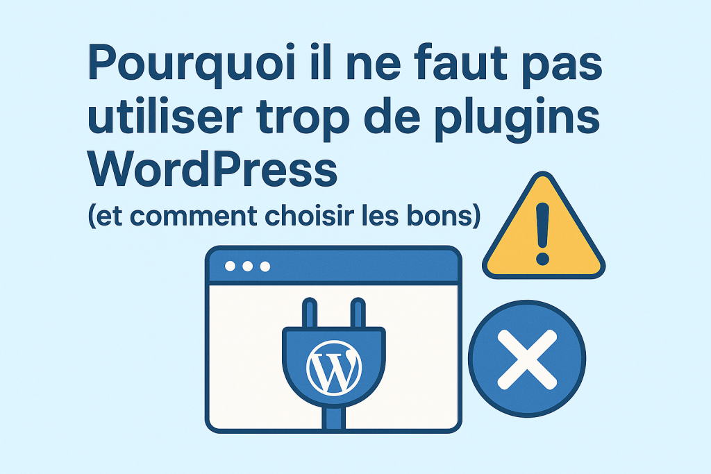 Illustration d'un site avec trop de plugins WordPress
