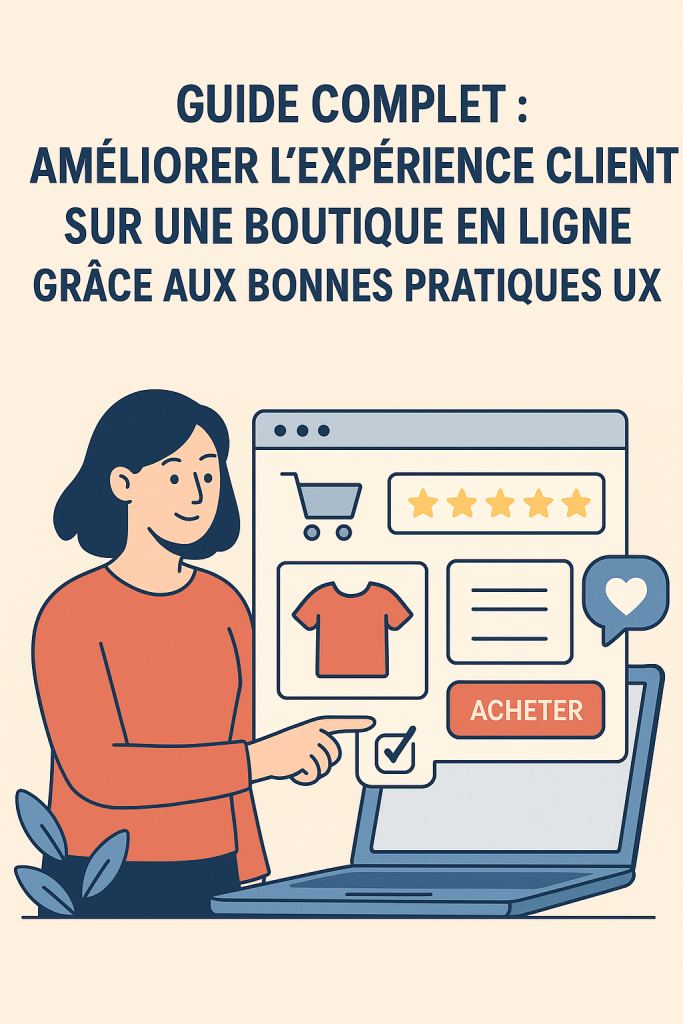 Illustration d'une expérience client sur une boutique en ligne