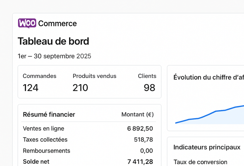 Résultat boutique en ligne WooCommerce